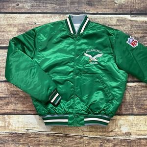 Vintage Philadelphia Eagles STARTER Jacket Size XL Kelly Green NFL Football Coat